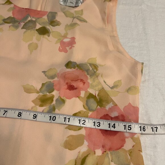 Vintage Casual Corner Annex Women’s Floral Maxi Dress Size 2 Peach Cottagecore - Picture 7 of 10